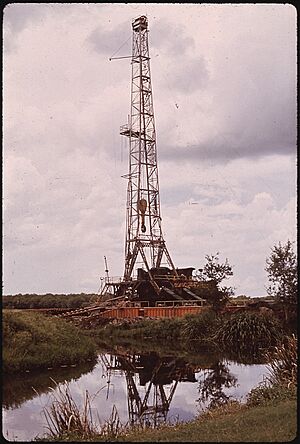 TEXACO RIG NEAR BAYOU GAUCHE - NARA - 544272