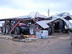 Tornado Damage to Farm South of Halley, Arkansas