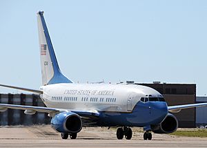 US Navy 080916-N-8053S-027 First Lady Laura Bush arrived at Naval Air Station Joint Reserve Base Fort Worth, Texas