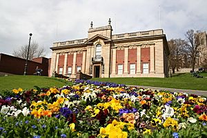 Usher Gallery and Spring Flowers - geograph.org.uk - 153938