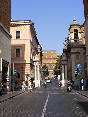 Vatican City - main entrance with Swiss Guard