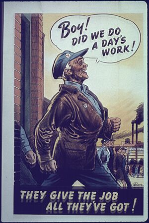 "Boy^ Did we do a day's work^ They give the job all they've got" - NARA - 513983