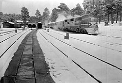 01316 Grand Canyon Historic Railroad Depot Winter 1938