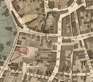 1814 ColumbianMuseum map Boston byJohnGrovesHale BPL12926 detail