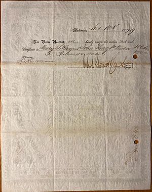 1879.Robert.Garrett.B&O.Railroad.Stock.Certificate.Back