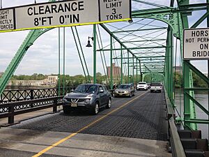 2014-05-12 12 20 54 View east along the Calhoun Street Bridge from the west end in Morrisville, Pennsylvania