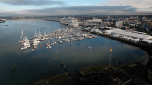 Aerial Shot Of Southampton Boat Show 2015