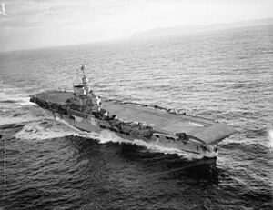 Aerial photography of HMS Victorious