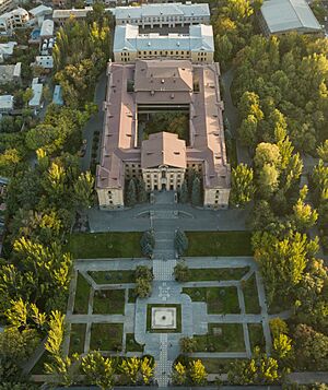 Building of National Assmebly of Armenia, birds eye view