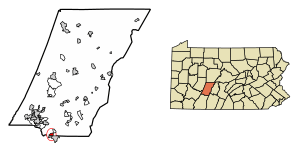 Location of Scalp Level in Cambria County, Pennsylvania.