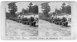 Camp Alger Colored troops in skirmish drill