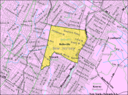 Census Bureau map of Belleville, New Jersey