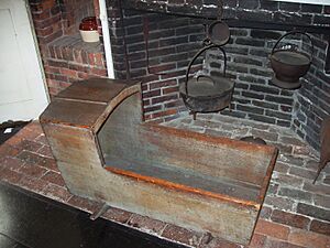Count Rumford's cradle, in Benjamin Thompson birthplace