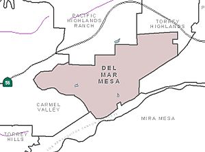 Del Mar Mesa boundaries and surrounding communities