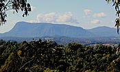 Distant view of Mount Burrell