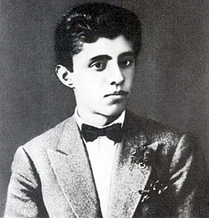 Enver Hoxha aged 18 1927