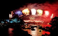Fireworks, Sydney Harbour Bridge, 2000 Summer Olympics closing ceremony