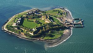 Georges Island and Fort Warren in Boston Harbor