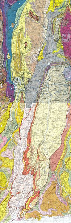 Hartford-Deerfield Basin geological map