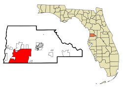 Location in Hernando County and the state of Florida