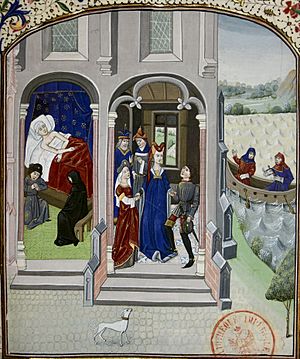 Huwelijk Ada van Holland met Lodewijk II met stervende Dirk VII van Holland.jpg