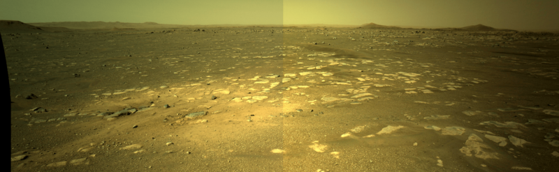 Jezero crater on Mars, sol 14 of Perseverance mission
