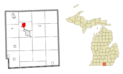 Location within Hillsdale County