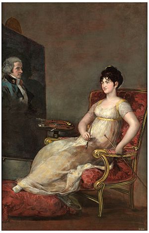 La marquesa de Villafranca pintando a su marido