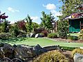 Lego deer and animals along the mini-golf area