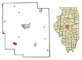 Logan County Illinois Incorporated and Unincorporated areas Elkhart Highlighted