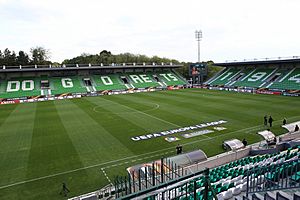 RAZGRAD, BULGARIA - AUGUST 02: Bernard Tekpetey and Cicinho of