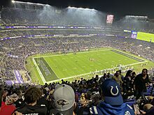 M&T Bank Stadium at night