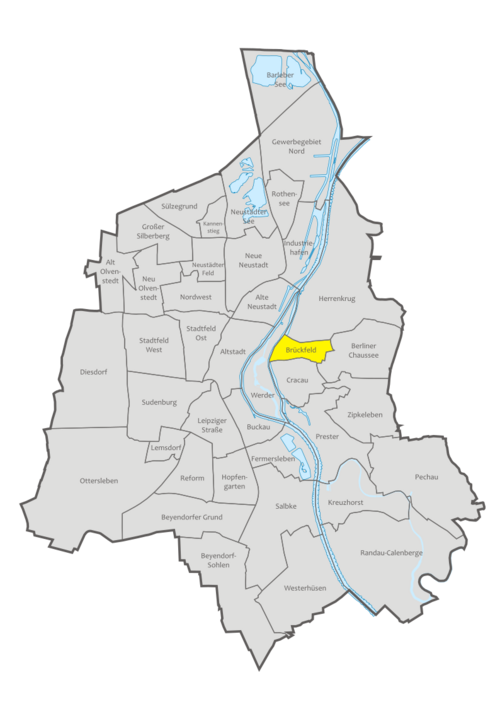 Magdeburg, administrative districts