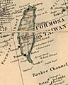 Map of Taiwan (Formosa) in 1880, from- Stanford's map of the empires of China and Japan with the adjacent parts of the Russian Empire, India, Burma etc. LOC 2006458442 (cropped)