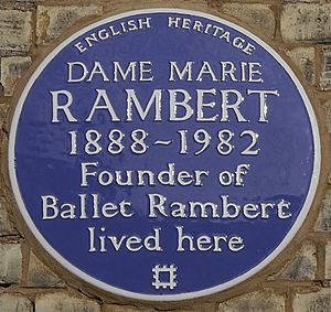 Marie Rambert 19 Campden Hill Gardens blue plaque