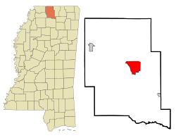Location of Holly Springs, Mississippi