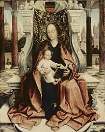 Master of Frankfort, The Virgin Enthroned, oil on oak panel, 72.4 x 58.7 cm, The Detroit Institute of Arts, Detroit.