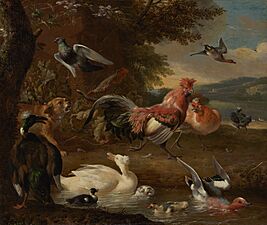 Melchior d' Hondecoeter - Chickens and Ducks - 62 - Mauritshuis