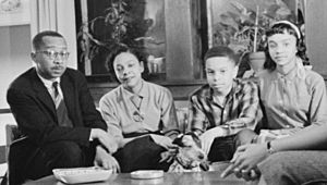 Mr. & Mrs. Kenneth Clark and children. 1958 (cropped)