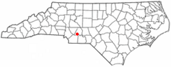 Location of Oakboro, North Carolina
