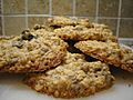 Oatmeal Cookies with orange zest, golden raisins, and chocolate chips