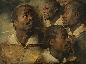 Peter Paul Rubens - Four Studies of a Head of a Moor - Google Art Project