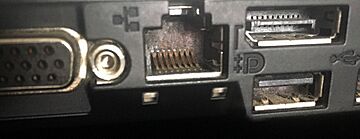 RJ-45 Ethernet socket on Lenovo T410 Laptop