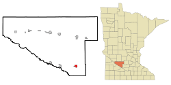 Location of Fairfax, Minnesota