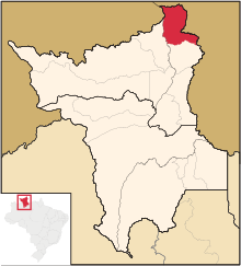Location of Uiramutã in the State of Roraima