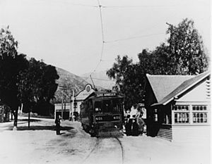Sierra Madre 1908 PE line and Hotel Shirley