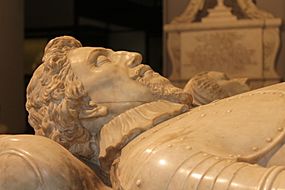 Sir Moyle Finch, close up of grave (now in V & A)
