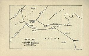Sketch Map to Illustrate the First Anglo-Sikh War from 'A Short History of the Sikhs' (1915), by Charles Herbert Payne.jpg
