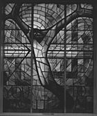 Stained glass window at the 16th Street Baptist Church in Birmingham