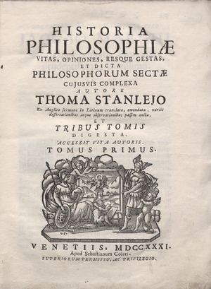 Stanley - History of philosophy, 1731 - 4713768